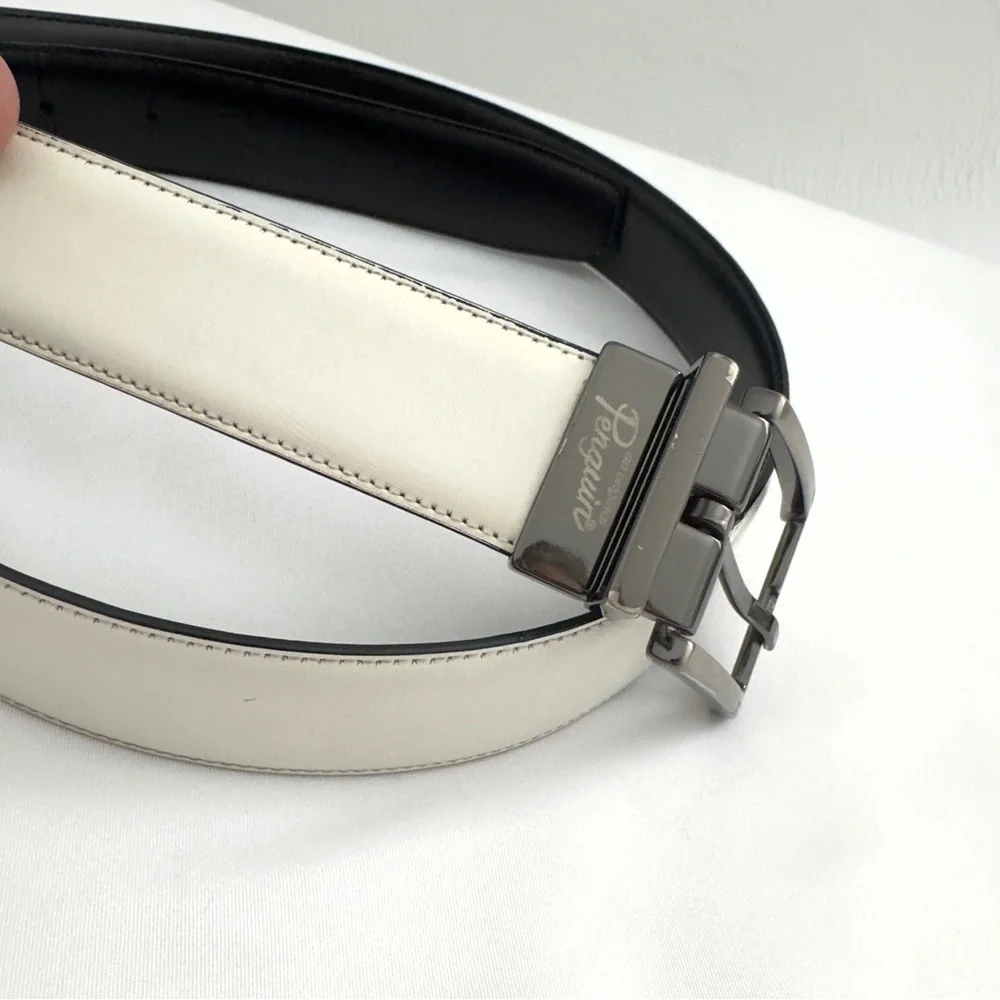 An Original Penguin Reversible Leather Belt 34 Black White